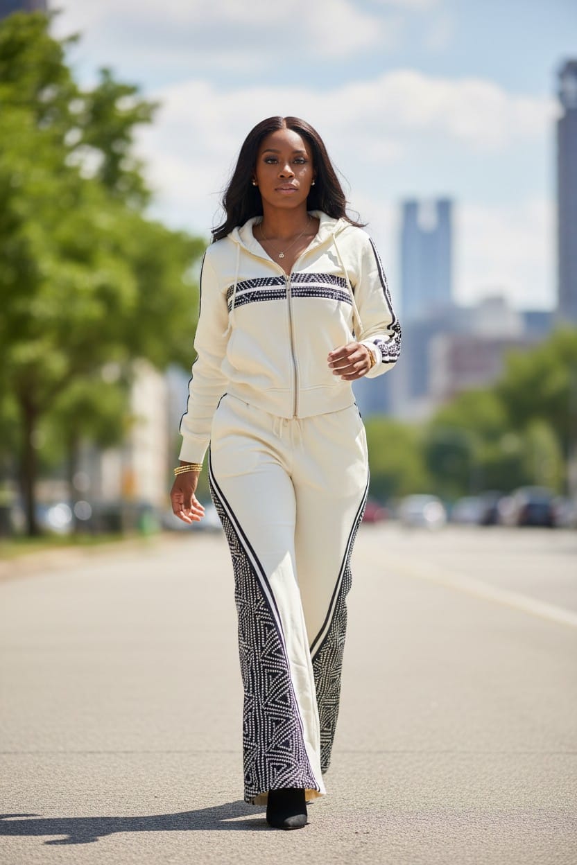 Cream Signature Tracksuit Set
